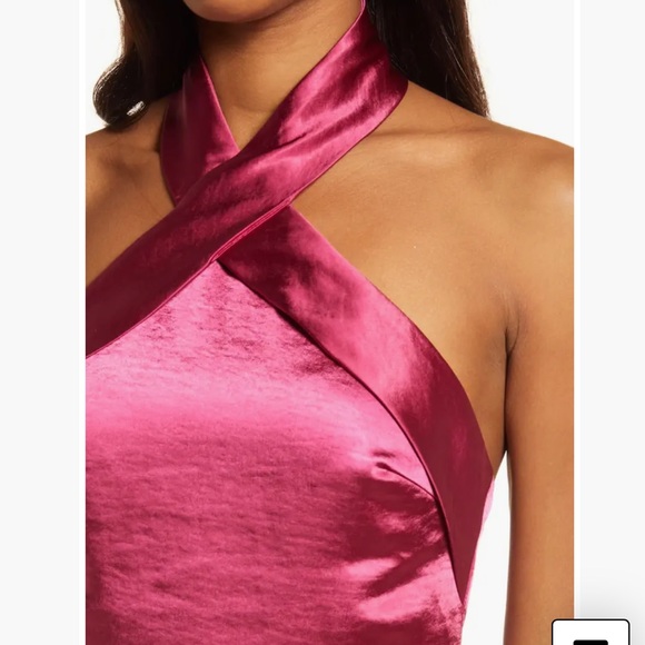 Elliatt - Angie Cross-Neck Satin Gown- Small - Picture 4 of 4